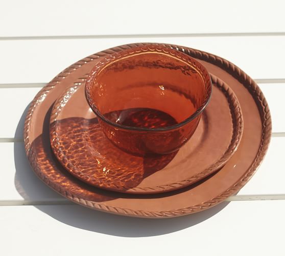 Rope Outdoor Dinnerware Terra Cotta Pottery Barn