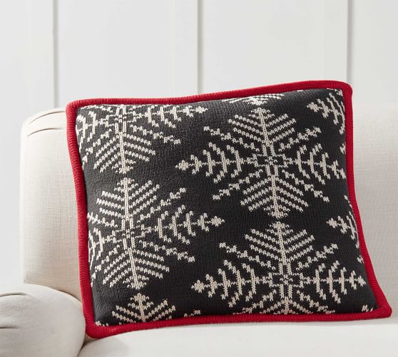 Cozy Knit Sweater Snowflake Pillow Cover Pottery Barn
