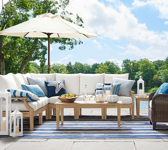 Belmont Outdoor Sectional Components Pottery Barn