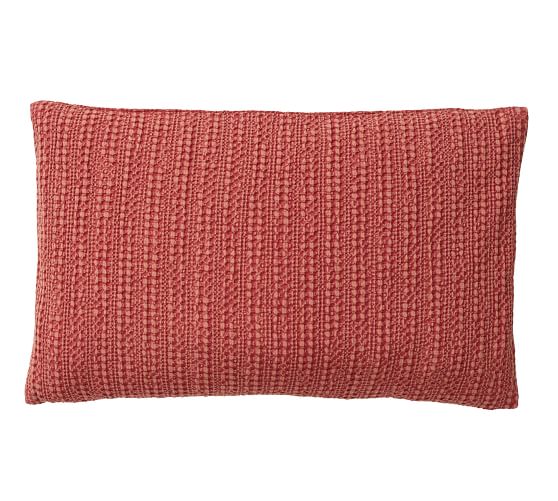 Lumbar Pillow Cover Washed Red Pottery Barn