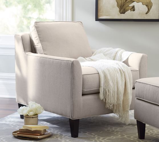 Beverly Upholstered Armchair Pottery Barn