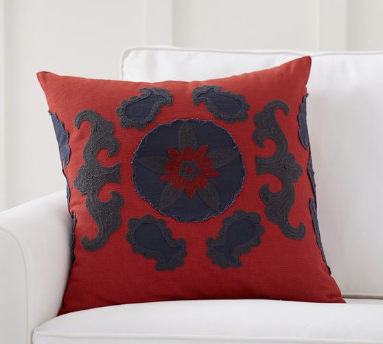 Suzani Applique Decorative Pillow Cover Pottery Barn