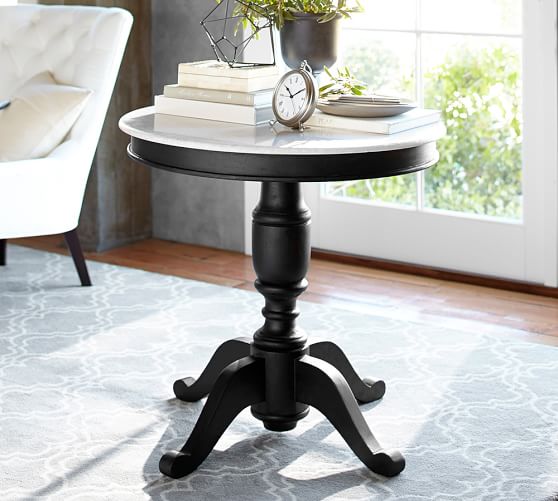 Terri Marble Top Large Pedestal Table Pottery Barn