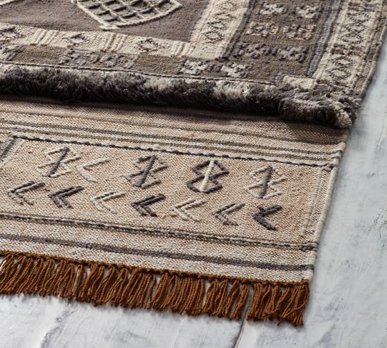 Isaac Recycled Material Kilim Indoor Outdoor Rug Neutral
