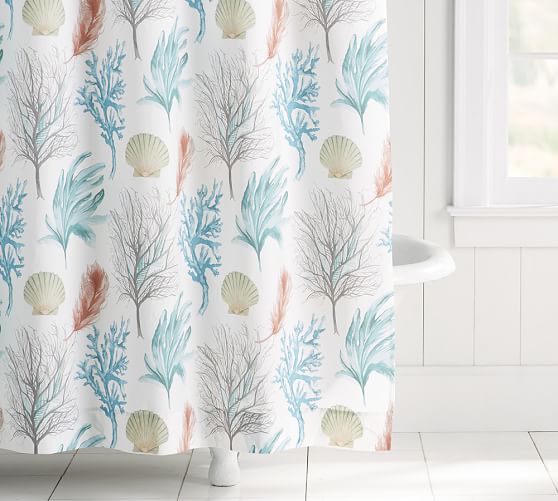 Del Mar Organic Shower Curtain Pottery Barn