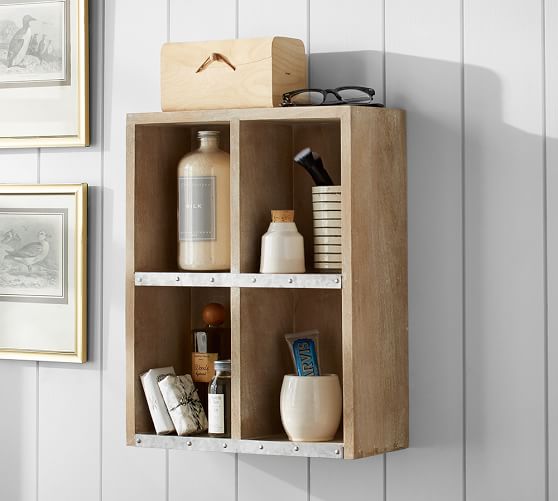 Rustic Bath Storage Cubbies Pottery Barn