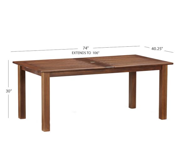 Chatham Rectangular Extending Dining Table Honey Pottery Barn