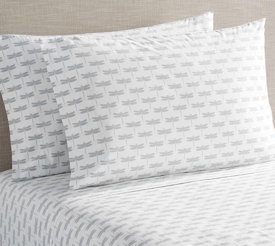 Dragonfly Print Cotton Pillowcases Pottery Barn
