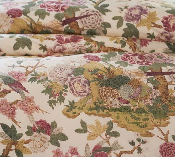 Kamala Floral Patterned Duvet Cover Sham Pottery Barn