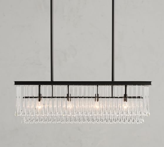Allan Crystal Rectangular Chandelier Pottery Barn