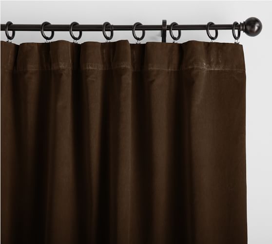 Velvet Curtain Espresso Pottery Barn