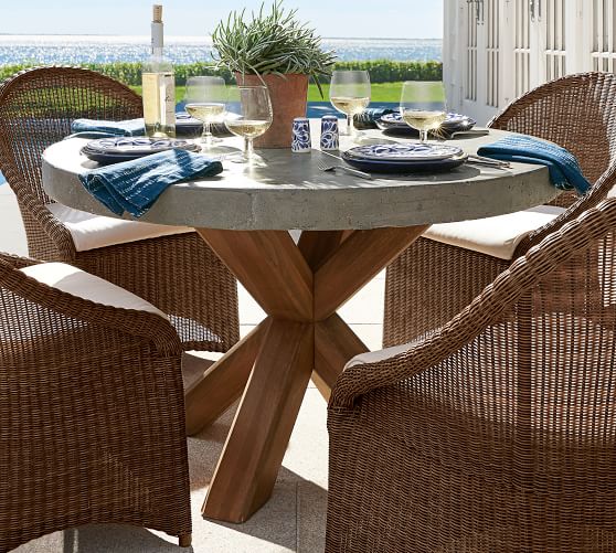 Abbott Round Dining Table Brown