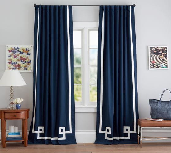 Bordered Applique Curtain Pottery Barn