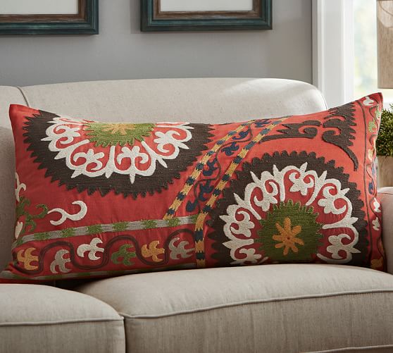 Howell Suzani Lumbar Decorative Pillow Cover Pottery Barn