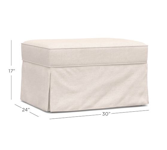 Pb Comfort Slipcovered Ottoman Pottery Barn