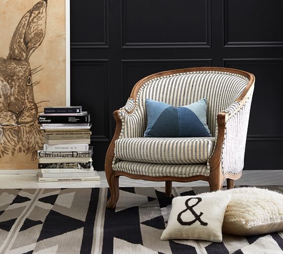 The Emily Meritt Bergere Upholstered Armchair
