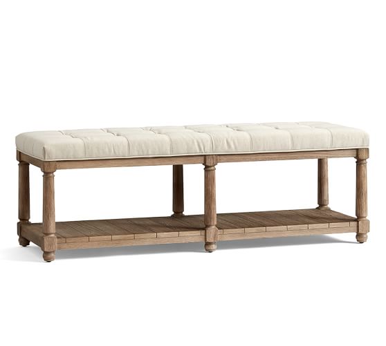 Berlin Tufted Bench Pottery Barn