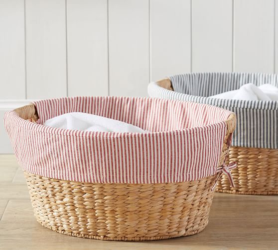 Savannah Laundry Basket Liners Pottery Barn