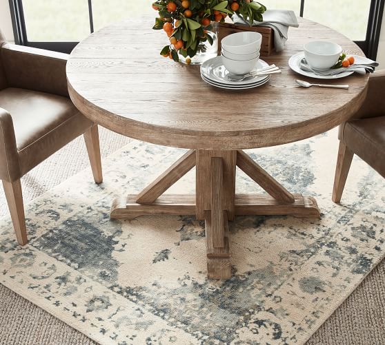 Aleah Printed Rug 5 X 8 Blue Multi Pottery Barn