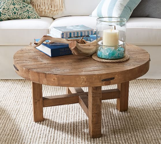 Marietta Round Coffee Table Pottery Barn