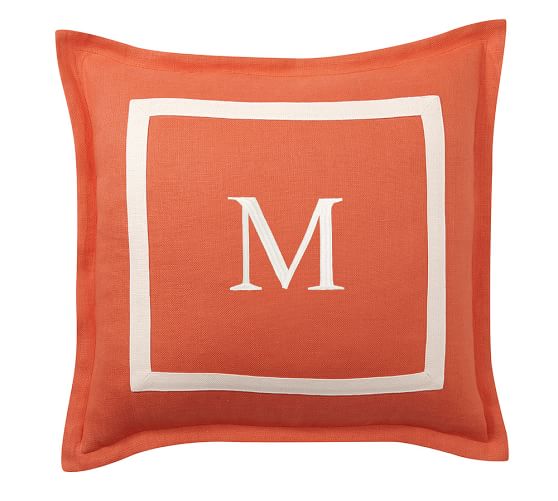Textured Linen Frame Pillow Cover Pottery Barn