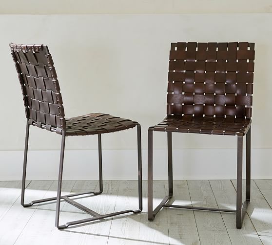 Thomas Leather Strap Side Chair Pottery Barn