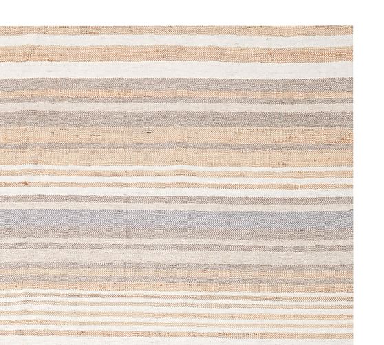 Keegan Stripe Natural Fiber Rug Neutral Multi Pottery Barn
