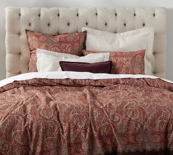 Norwood Paisley Cotton Patterned Duvet Cover Sham Pottery Barn