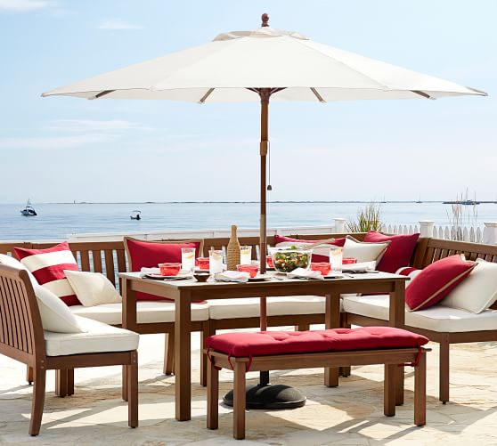 Round Outdoor Umbrella Outdoor Umbrellas Pottery Barn