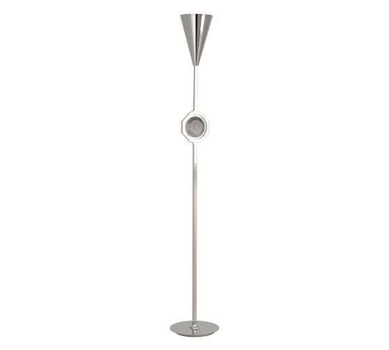 Hazel Rock Crystal Torchiere Floor Lamp Pottery Barn