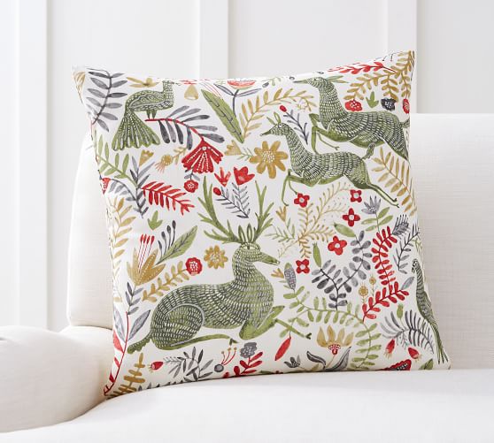 Llew Deer Print Decorative Pillow Cover Pottery Barn