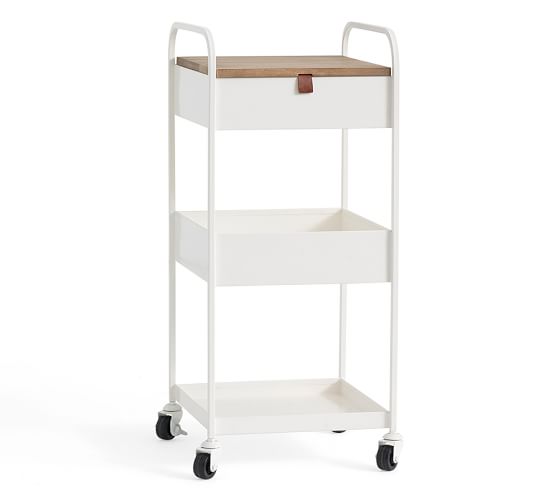 Wyatt Workspace Rolling Cart Pottery Barn