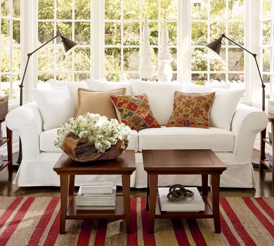 Charleston Slipcovered Sofa Pottery Barn