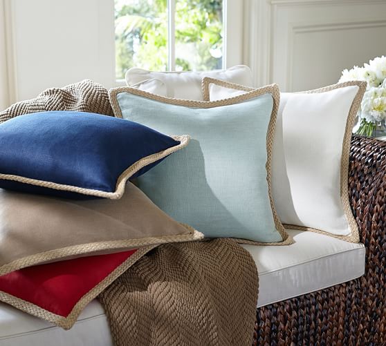 Jute Braid Pillow Cover Pottery Barn
