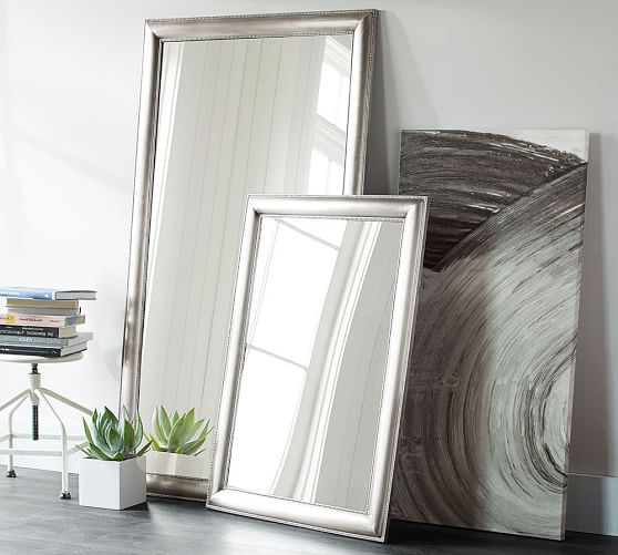 Silver Beaded Wall Mirror Pottery Barn