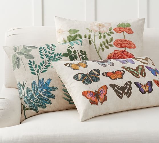 Victoria Botanical Decorative Pillow Cover Pottery Barn