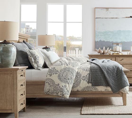 Lucianna Medallion Percale Patterned Duvet Cover Sham Pottery Barn