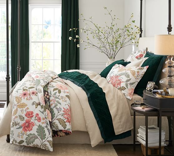 Karina Reversible Floral Cotton Patterned Duvet Cover Sham