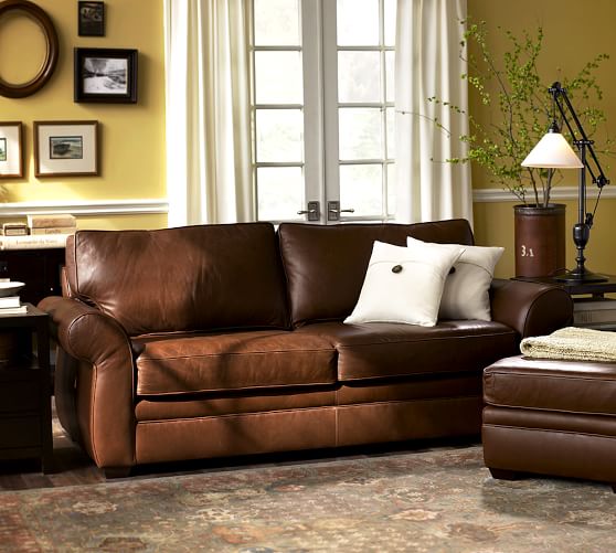 Pearce Roll Arm Leather Sofa