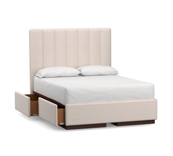 Kira Channel Tufted Upholstered Storage Bed