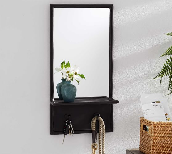 Emory Entryway Mirror With Wall Hooks Wall Organizers Pottery Barn