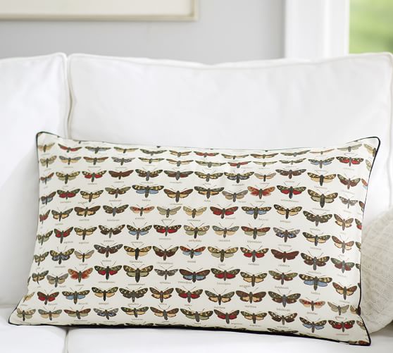 Shadow Box Butterfly Print Lumbar Decorative Pillow Cover