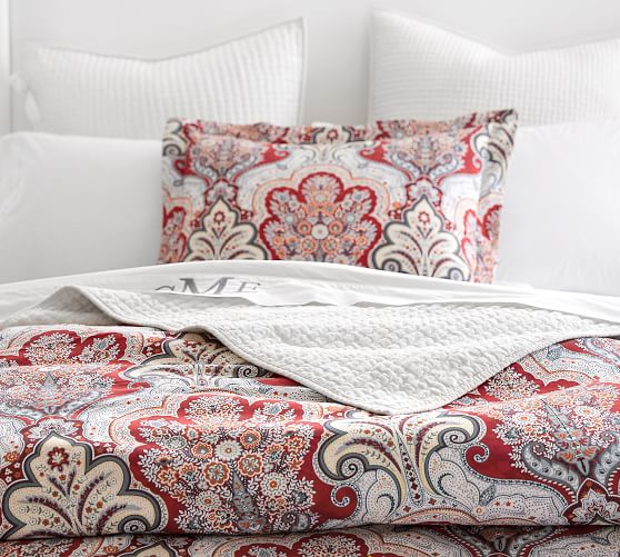 Jordana Percale Patterned Duvet Cover Sham Pottery Barn