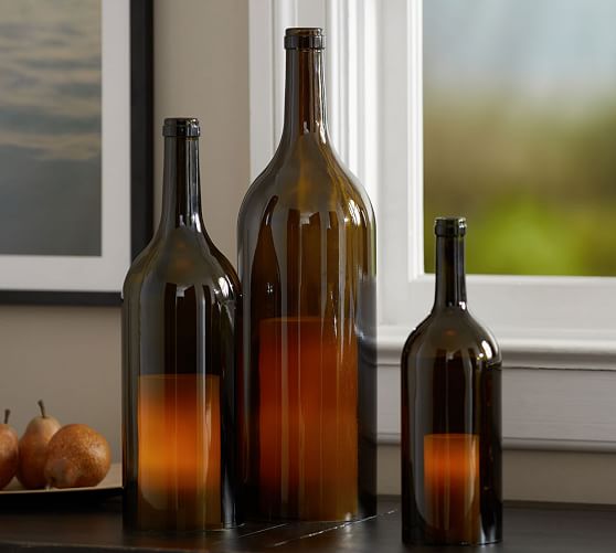 Wine Bottle Hurricane Candle Holder Pottery Barn