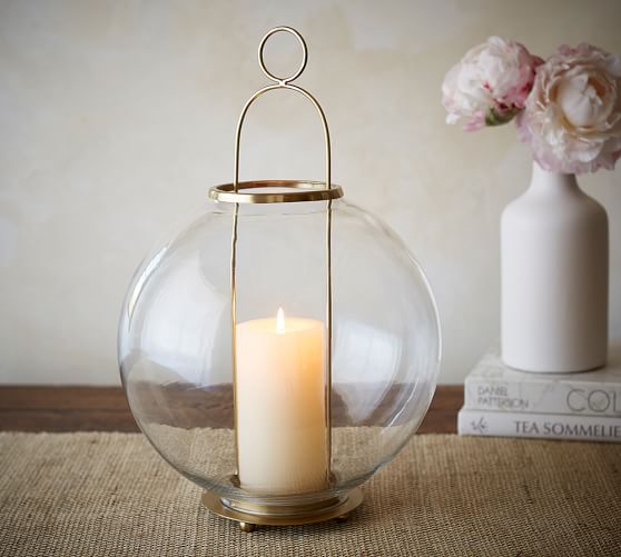 Round Brass Lantern Pottery Barn