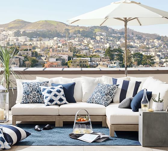 Sunbrella Solid Indoor Outdoor Pillows Pottery Barn