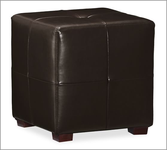 Sullivan Leather Cube Pottery Barn