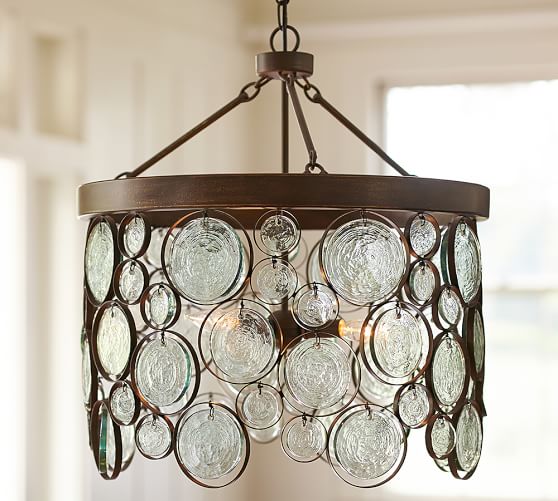 Emery Indoor Outdoor Recycled Glass Chandelier Pottery Barn