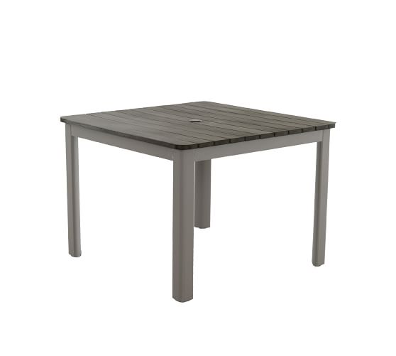 Abrego Faux Teak Square Dining Table Pottery Barn Abrego Faux Teak Square Dining Table, Faux Wood Outdoor Dining Table Set