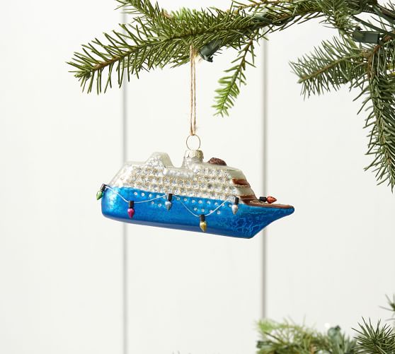 Mercury Glass Cruise Ship Ornament Pottery Barn